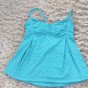 Lululemon aqua blue strappy tank size 6